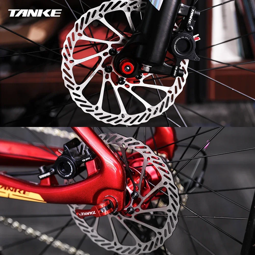 TANKE Bike Disc Brake Rotor 140 160 180 203 Disc Brake 2 Piece with 12 Bolts for Road Bike MTB BMX Floating disc Stainless Steel image 2