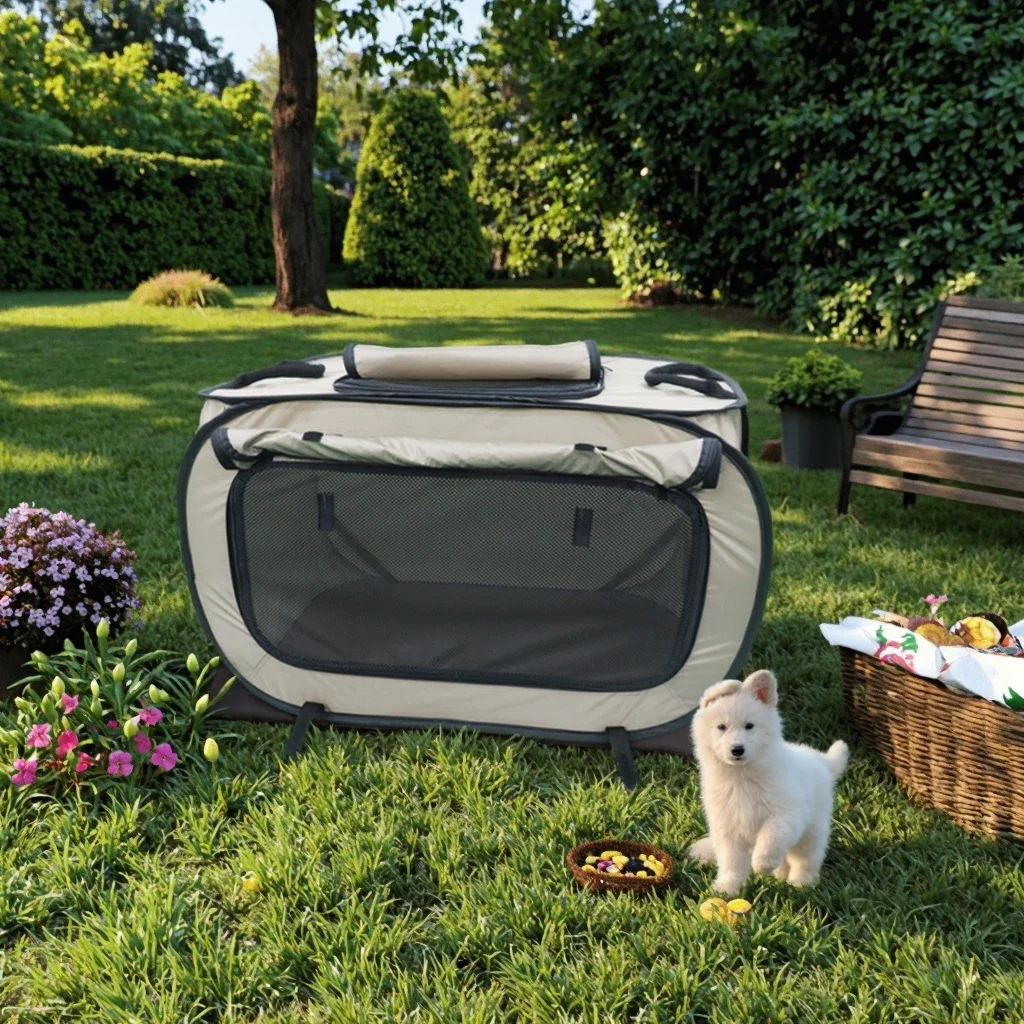 

Factory Direct Sale Square Portable Customizable Indoor Outdoor Cat Dog House Pet Tent