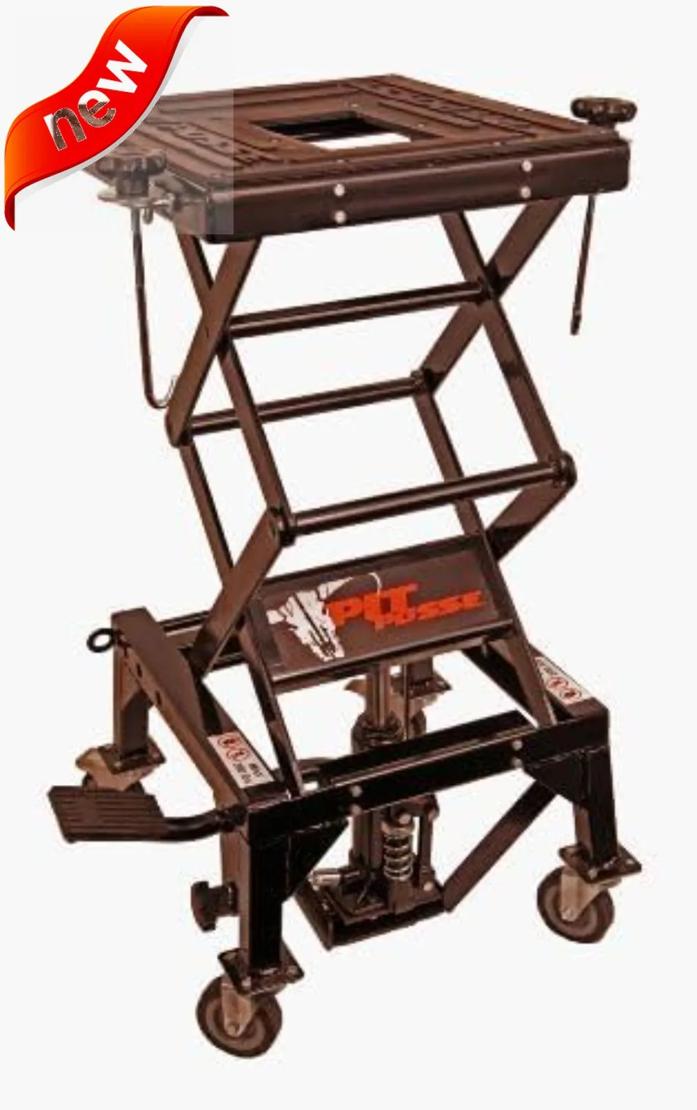 

Hydraulic Motorcycle ATV Scissor Lift Jack Stand with Caster Wheels 13-36 Inch Height Adjustable Safe Stable 300lb Capacity