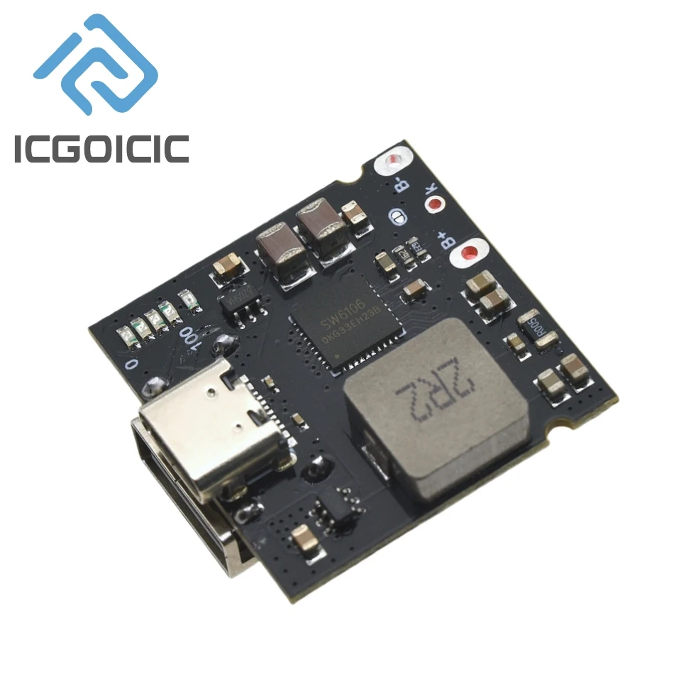 Placa de carga/descarga PD de bateria de lítio 3,7 V ~ 4,2 V – Módulo de carregamento rápido bidirecional 4A para bancos de energia