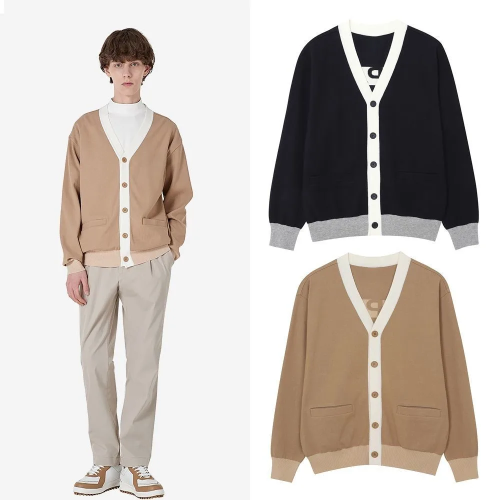 

Men's Golf Jacket: Luxurious V-neck Fall/Winter Cardigan—Stylish, Versatile, and Comfortable