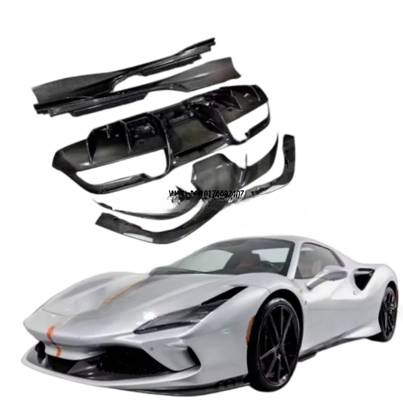 High-quality Tuning Era OEM Style Dry Carbon Fiber Body Kit Suitable for F8 Front Lip, Rear Diffuser, and Side Skirts.