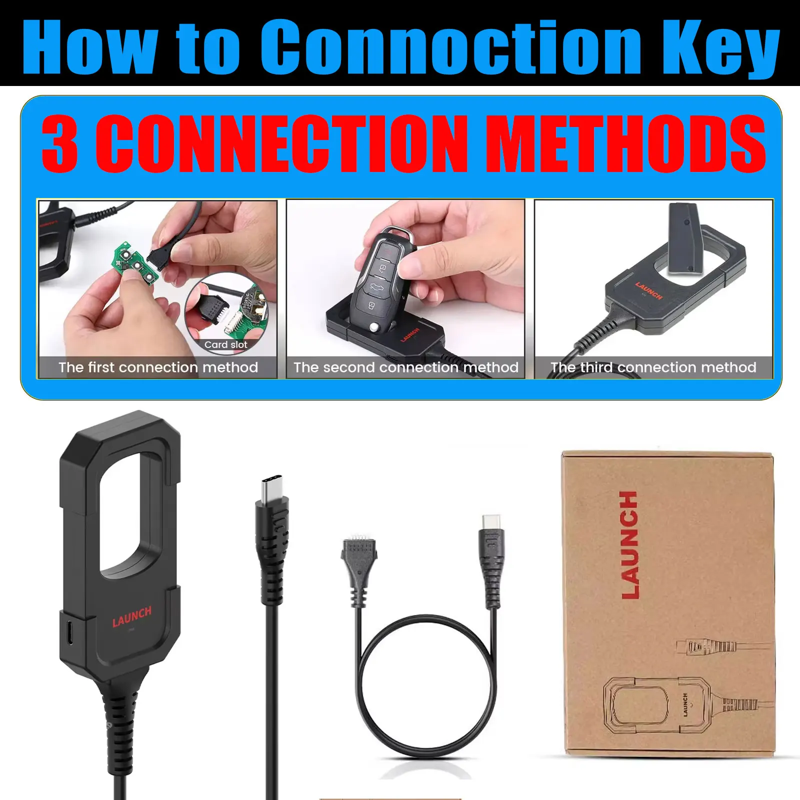 LAUNCH X431 Schlüsselprogrammiergerät IMMO-Programmierung funktioniert mit X431 Full Series PAD V/ IMMO PLUS/ IMMO ELITE mit 4 Smart Keys Set. – Detail 6