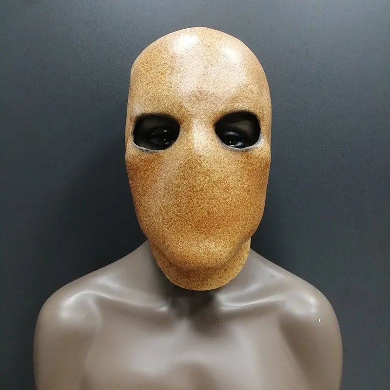 Maskers voor Halloween Griezelig Slenderman-masker Cosplay Horror Faceless Man Alien Skull Latexhelm Carnaval Verkleedfeest
