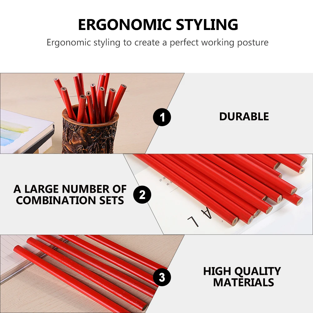 

100pcs Carpenter Pencils Woodworking Marker For Wood Brick Cardboard Concrete Writing Pencils
