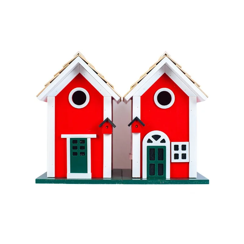 

Wooden bird nest Solid wood breeding cage Outdoor warm incubator Ornament Parrot