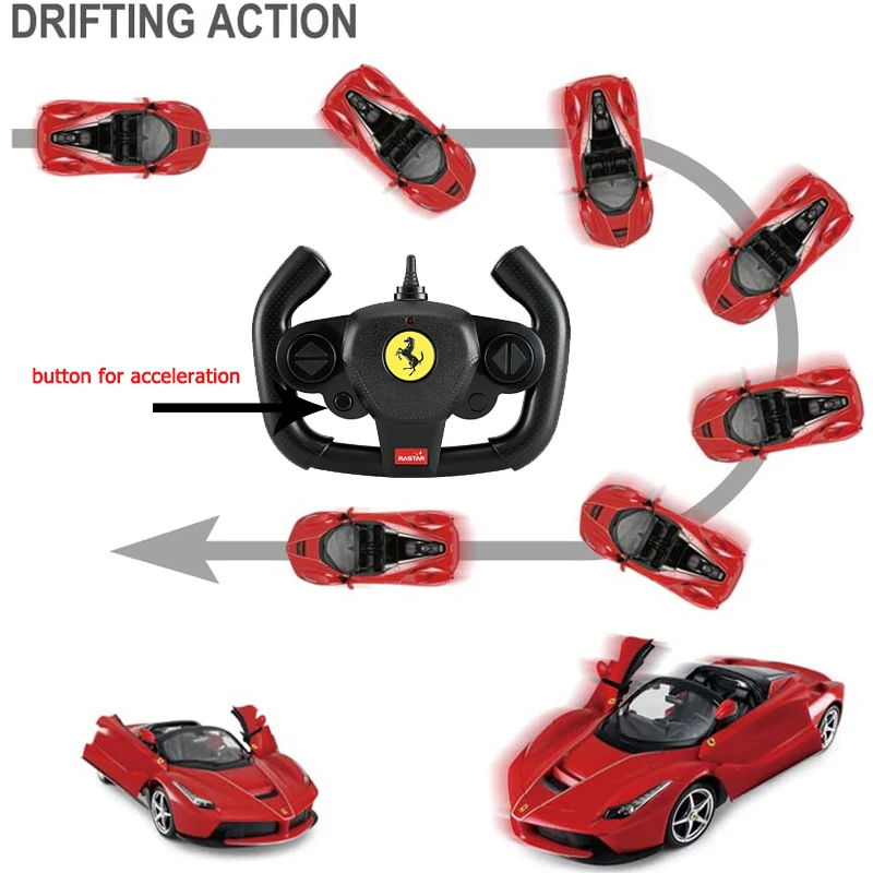 Rastar Ferrari LaFerrari Aperta RC Car Drift 1:14 600mAh Remote Control Cars Model Toy Gift For Children Adults