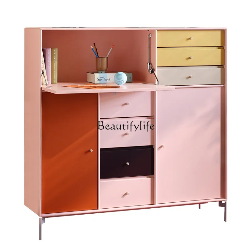 

LXItalian minimalist side cabinet Nordic paint color dopamine module combination side cabinetSSS