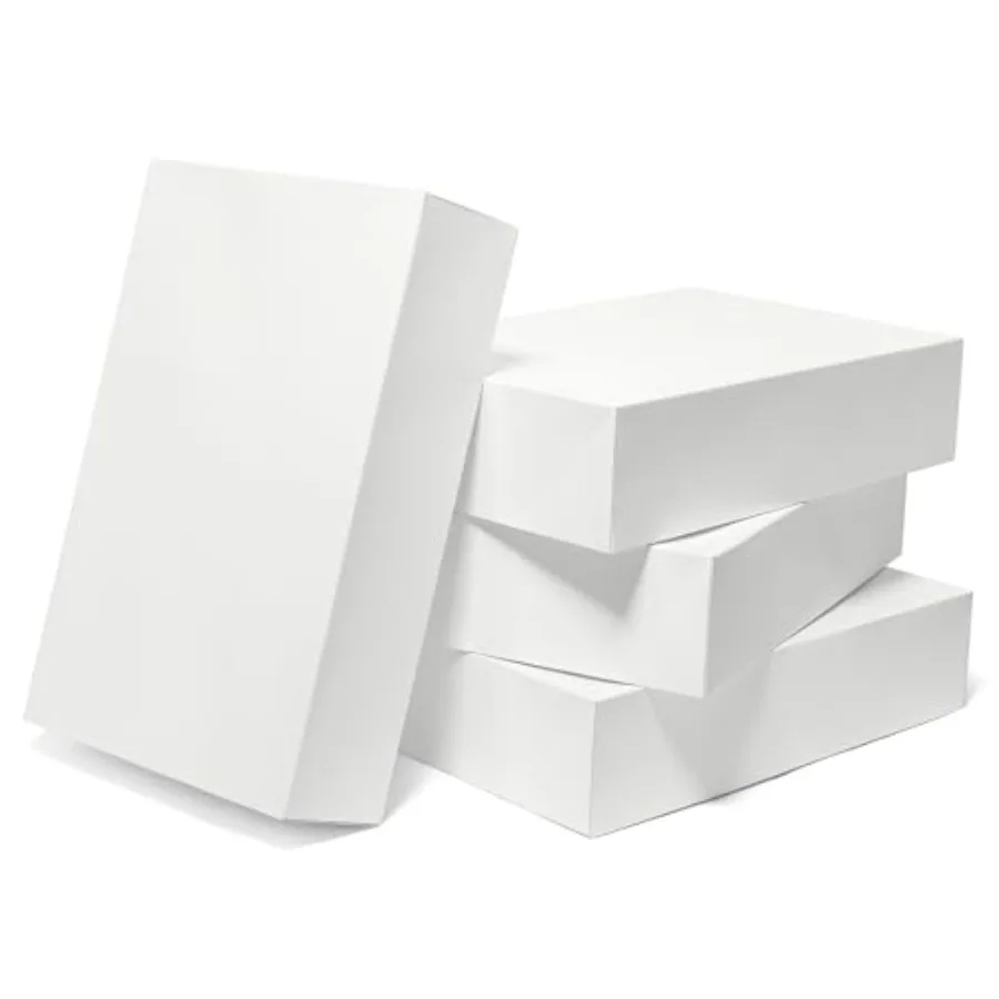 

Набор из 16 больших подарочных коробок с крышками, 17x11x4 дюйма, особо глубокие, для одежды, рубашек, халатов, свитеров, для рождественских подарков, праздников, дней рождения