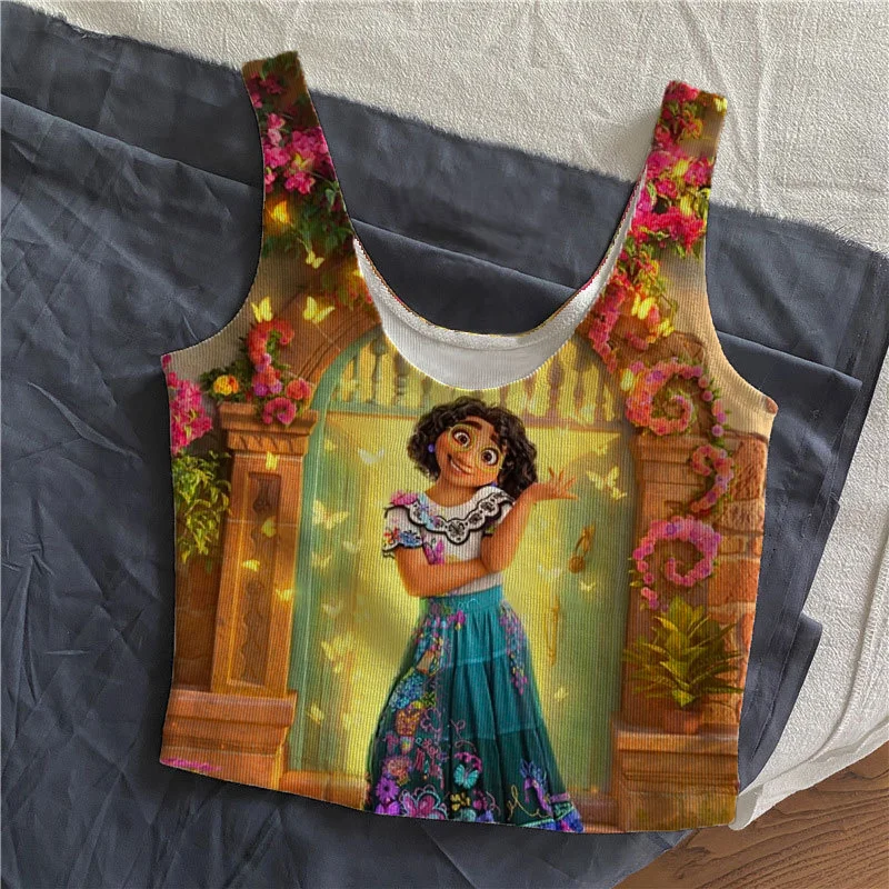 

Charm Encanto 2023 Sexy Women Sleeveless Short Crop tops Ladies Vest Casual Tank Top Women's Tube Top Female