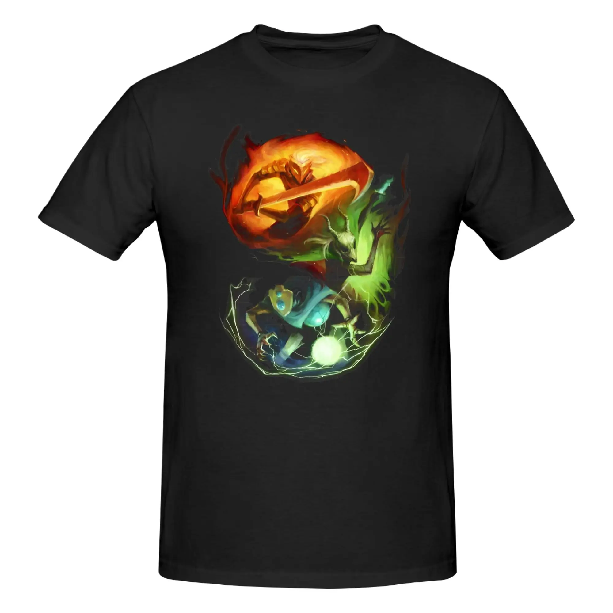 1 Piece Spectral Blade Graphic 100% Cotton T-Shirt Spire Card Game Tops Tees For Men