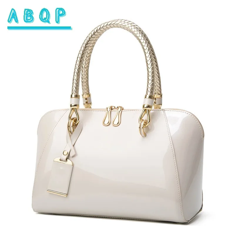 

Fashion Shoulder Bag 2025 New Patent Leather Glossy Women's Boston Bag Crossbody Handbag Large Capacity