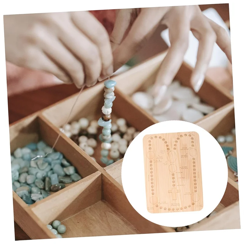 

A98E-для изготовления ювелирных изделий, деревянная доска из бисера, инструменты для бисера для ожерелья, браслетов, дизайн браслета «сделай сам», помощник, инструмент, лоток для четок