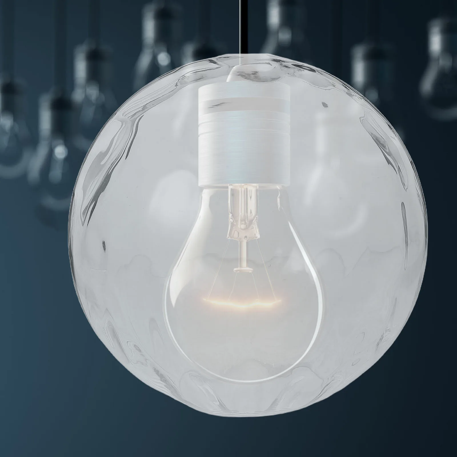 Elegante paralume in vetro trasparente di ricambio, sfera rotonda per lampade, lampade da tavolo, lampadari, decorazioni per la casa morbide e accoglienti