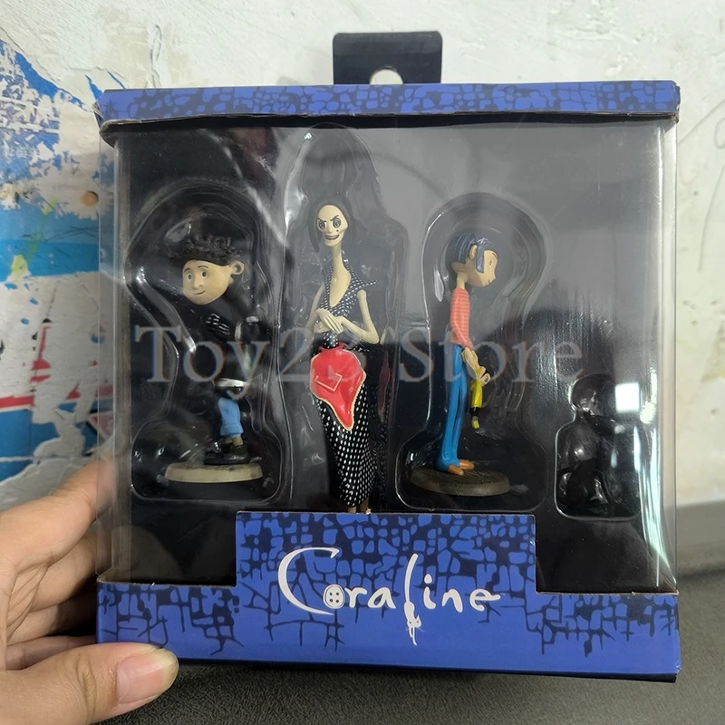 3 قطعة Neca كورالين الشكل أنيمي كورالاين والباب السري ملتوية شخصية عمل نموذج لجسم اللعب دمية الرعب هدية عيد ميلاد