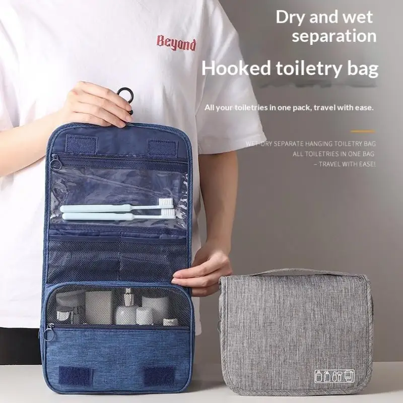 Travel Makeup Bag High Quality Toiletries Storage Pouch Waterproof Travel Make Up Organizer Bathroom Wash Bag With Hook