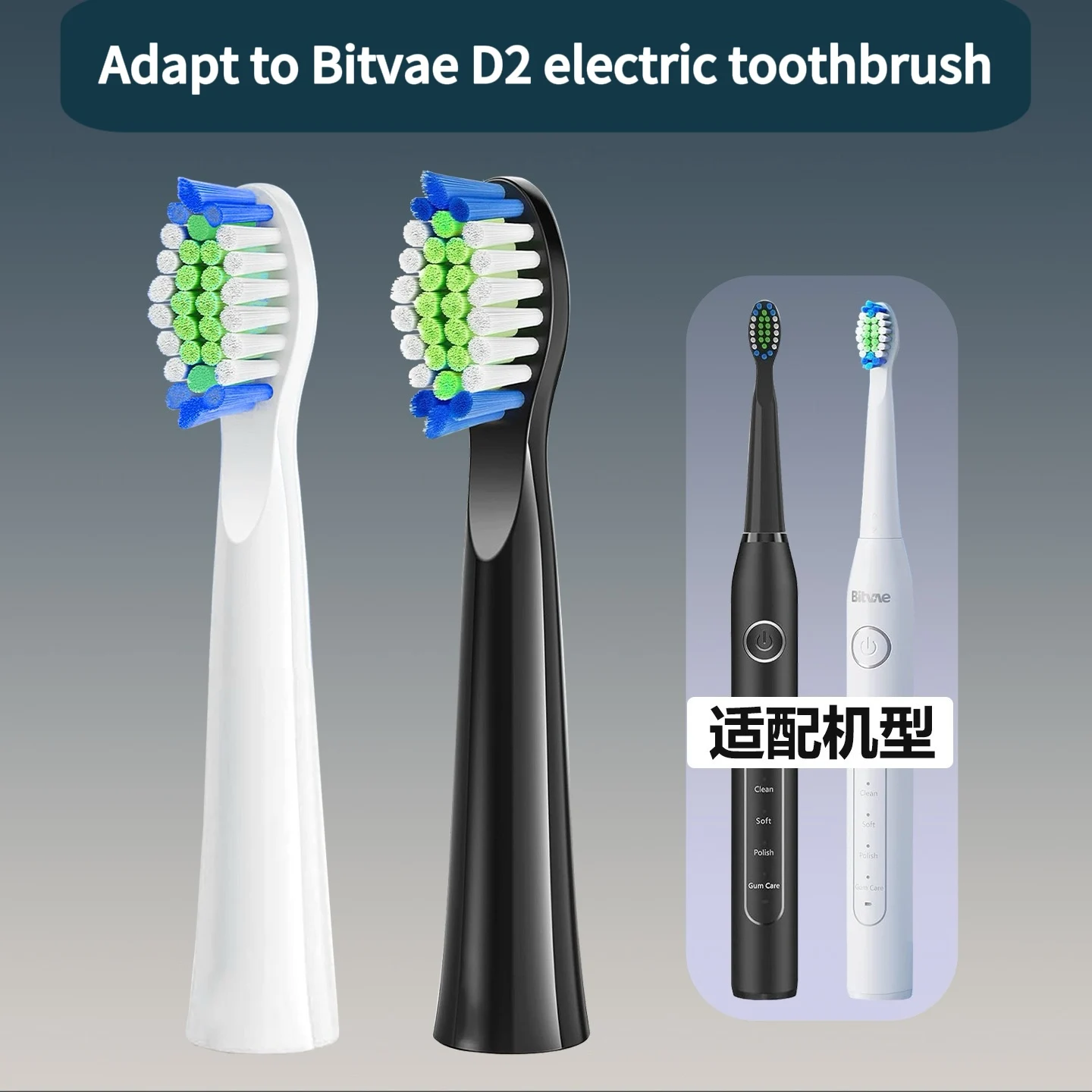 Compatible with Bitvae D2 Electric Toothbrush Replacement Heads, for Bitvae D2 Electric Toothbrush,4/8/16pcs