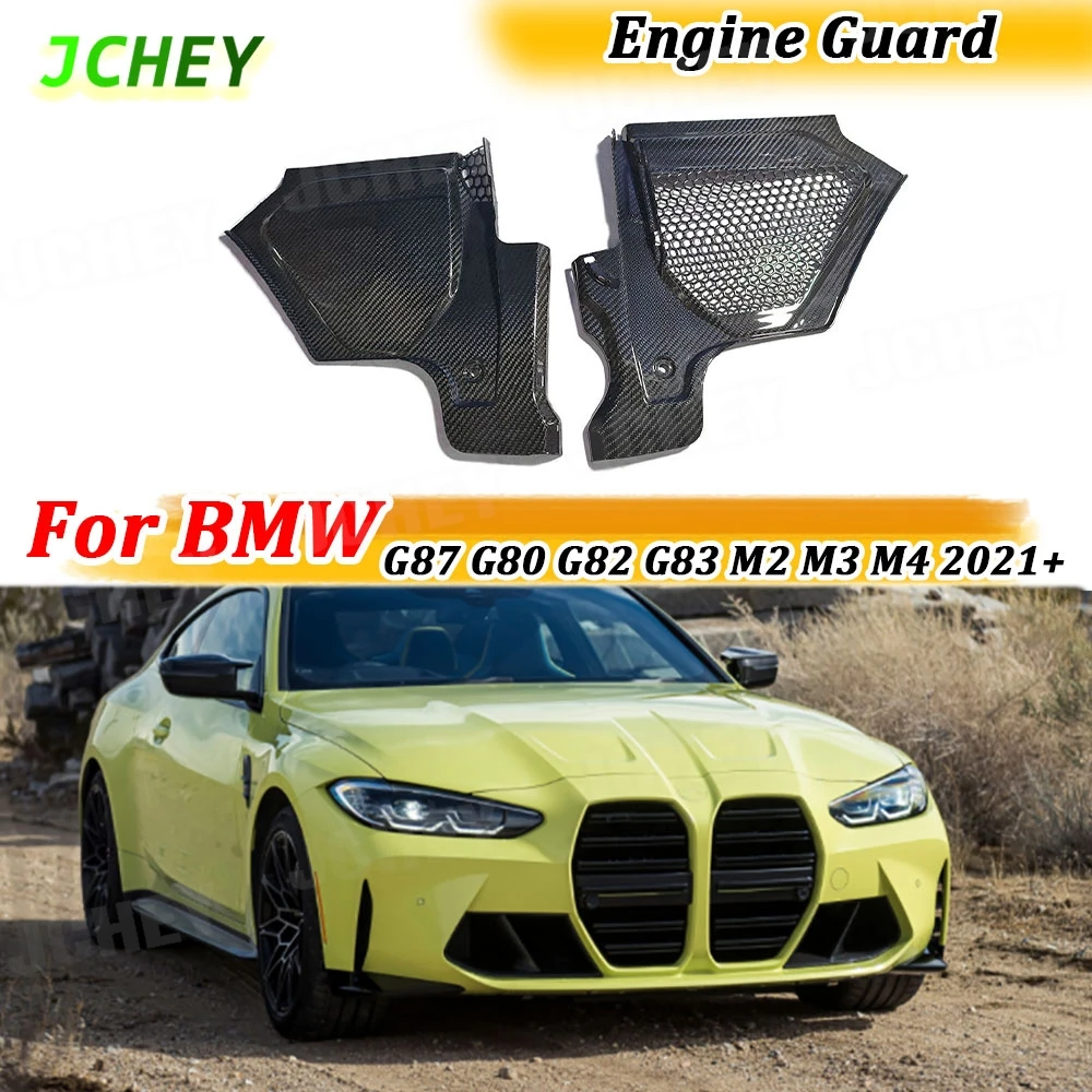 

JCHEY For BMW G87 G80 G82 G83 M2 M3 M4 2021+ Engine Bay Cowls Grid Covers Dry Carbon Fiber Top Corner Panels