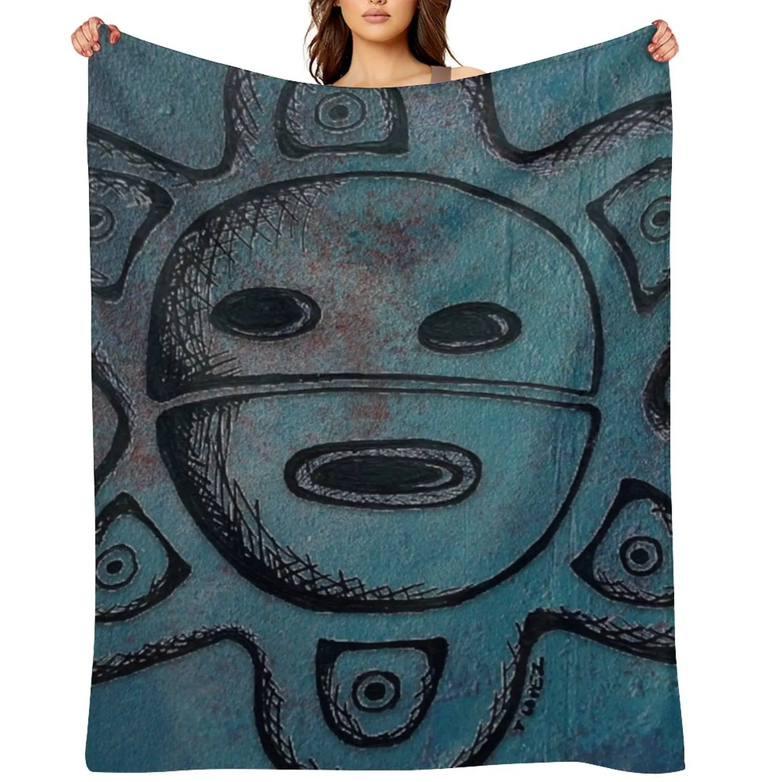 

Taino Sun Throw Blanket Bed covers Sofas Soft Beds valentine gift ideas Blankets