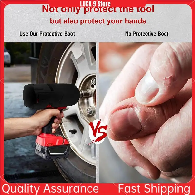 

49-16-2767 High Torque Impact Protective Boot Easy To Use For Milwaukee M18 FUEL Torque Impact Wrench 2767-20 & 2863-20 Red