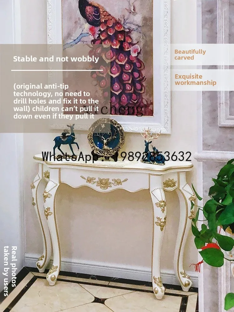 X2   entrance, table against the wall, end view table, partition, living room semicircular entrance door decoration