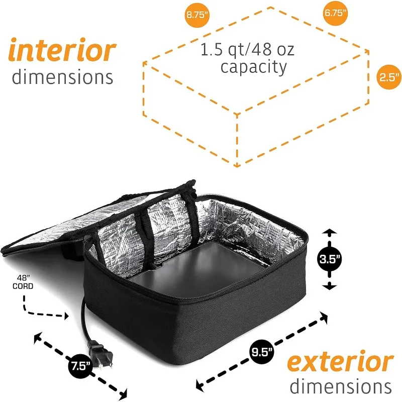 HotLogic-Mini fiambrera eléctrica portátil, calentador de alimentos innovador, fiambrera calentada para adultos, coche, cocinar fácilmente