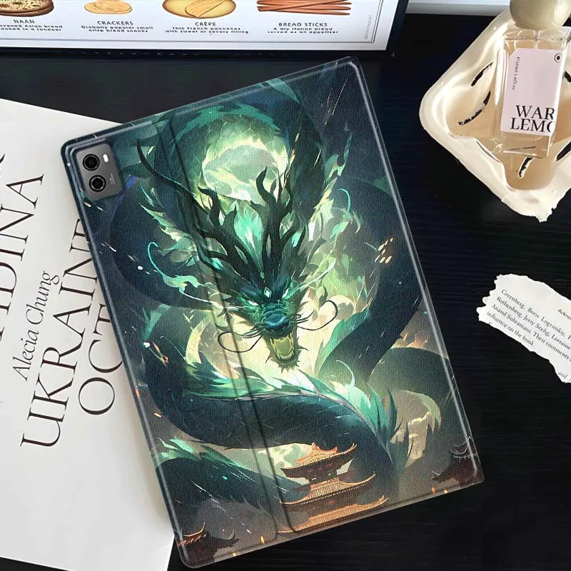 Chinese Dragon Illustration For Lenovo Xiaoxin Tab Pad K10 K11 Y700 P11 3rd GT Pro Plus Gen Tablet Case Gift Cover