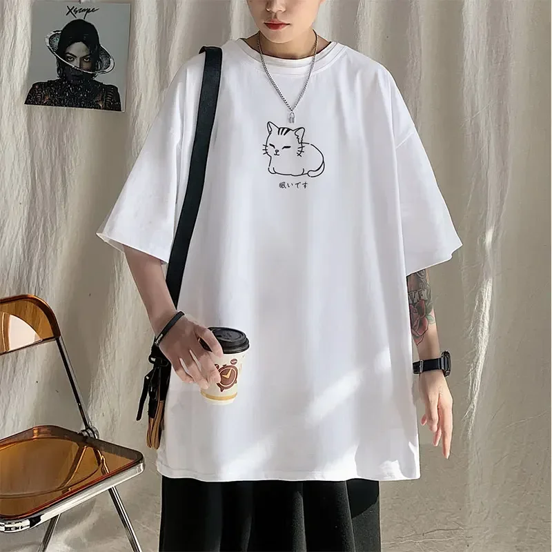 T Shirt Men Cotton Printed Mens Summer Tshirts Oversized Tee Shirts 5XL Casual T-Shirts Wear Big Size