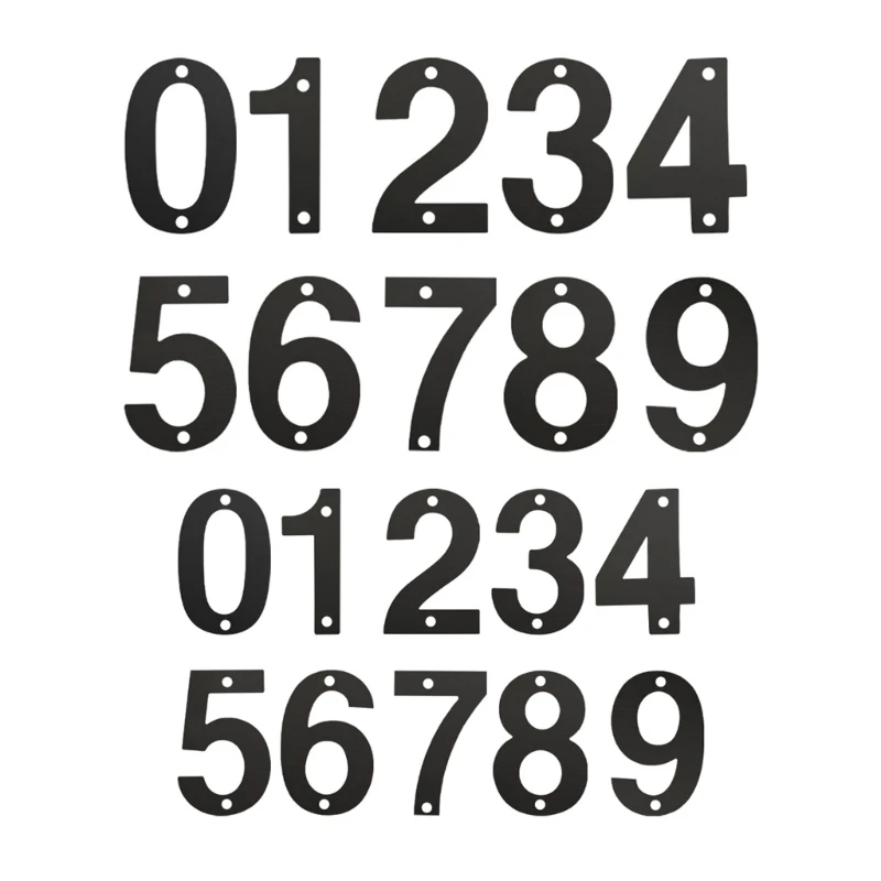 Stainless Steel House Number Rusts Resistant Address Numbers set Clear Visibilities Door Numbers Plate set for Outdoor