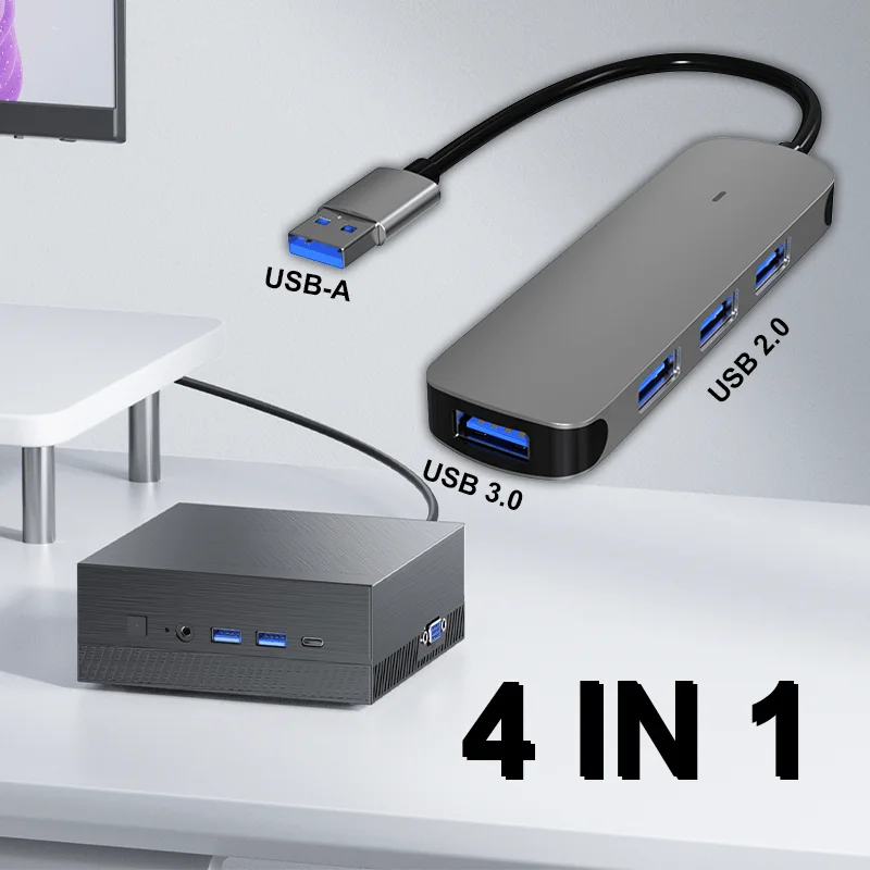 

USB 3.0 Hub 4 Ports USB A Splitter Ultra-Slim Expander computer for Mouse, Keyboard, Flash Drive U Disk usb Docking Stations