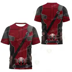 Cosplay T-shirt Wolverine Deadpool Halloween Tops Short Sleeve Compression Shirt Gym Fitness Workout Sportwear Summer Clothing