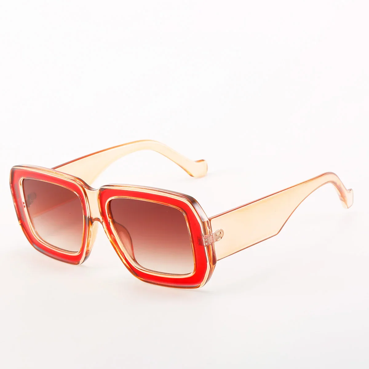 Vintage Men Women Big Sunglasses Men Square Shades Brand Designer Unisex Sun Glasses Black Lense Male Female Sunglasses UV400