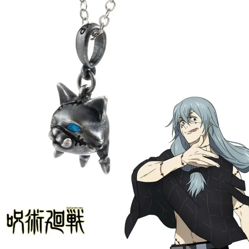 Ação em torno de figuras animação periférica clavícula correntes jujutsu kaisen gojou getou choso yuuji colar pingentes presentes