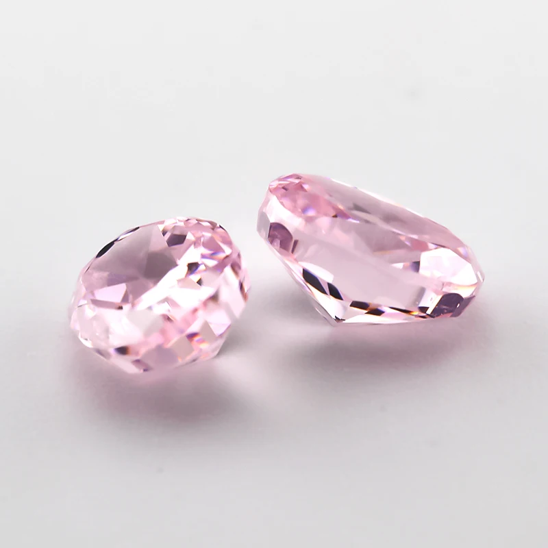 

SHIQIER 03#Light Pink Oval Crushed Ice Cut Cubic Zirconia Stone 6x8mm 5A Loose CZ Synthetic Gemstone For Jewelry Making
