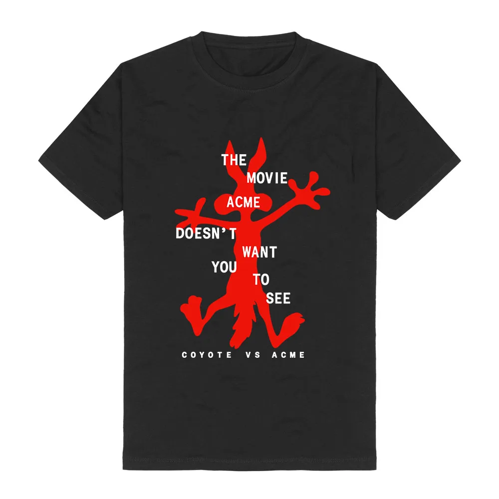 Coyote Vs.Acme T-Shirt Kurzarm Sommer Baumwolle Damen Herren T-Shirts Lässige Mode O-Ausschnitt Weiche T-Shirts Unisex Streetwear Print Tops – Detail 3