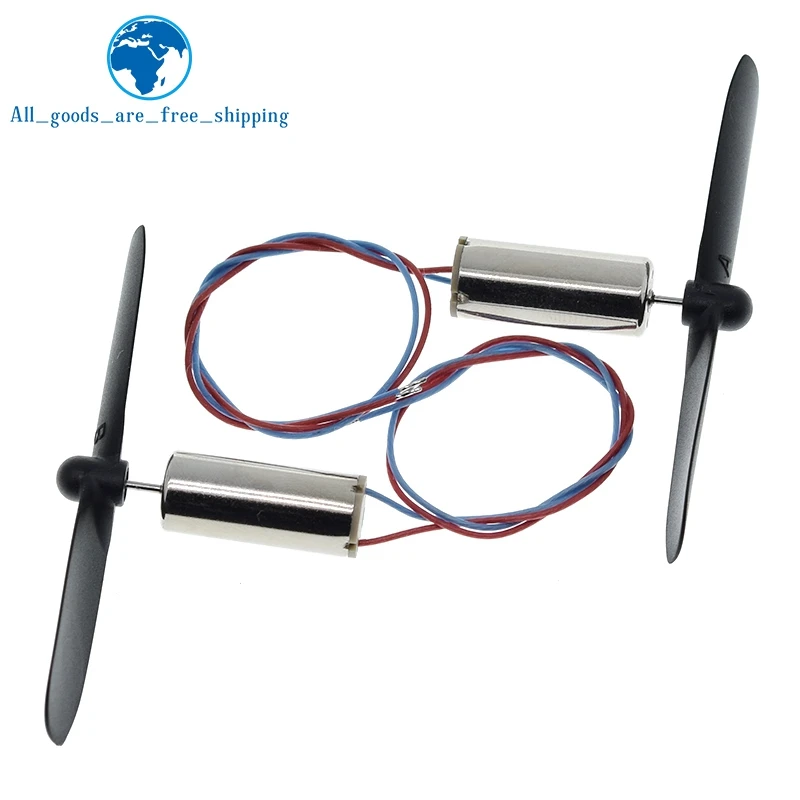 1set=2pcs DC3.7-4.2V 716 7*16MM Micro DIY Helicopter Coreless DC Motor With Propeller Great Torque High Speed Motor