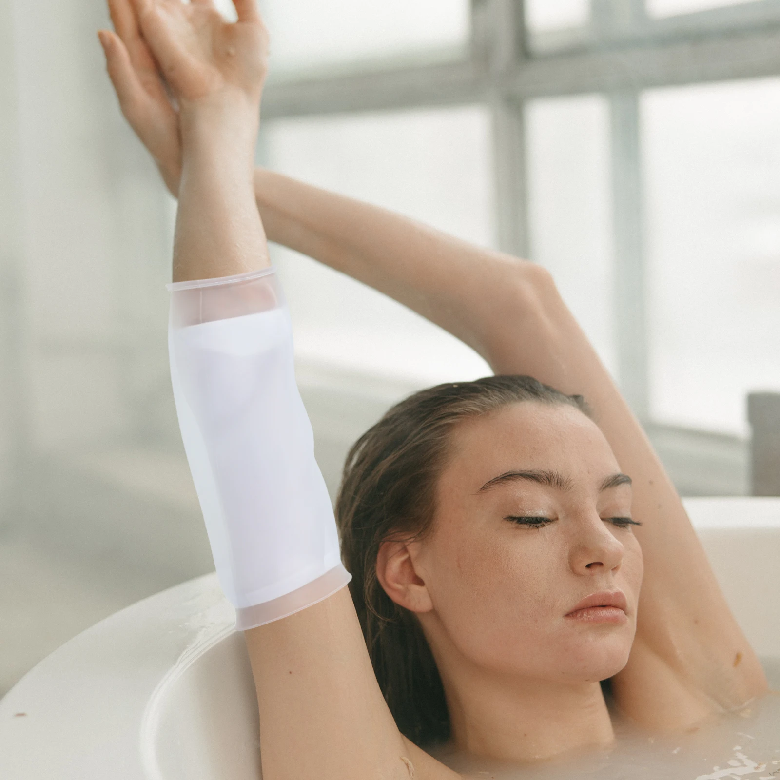 

Waterproof Arm Elbow Protector Cover Durable Lightweight Hygienic Safe Convenient Comfortable Shower Accessory Portable
