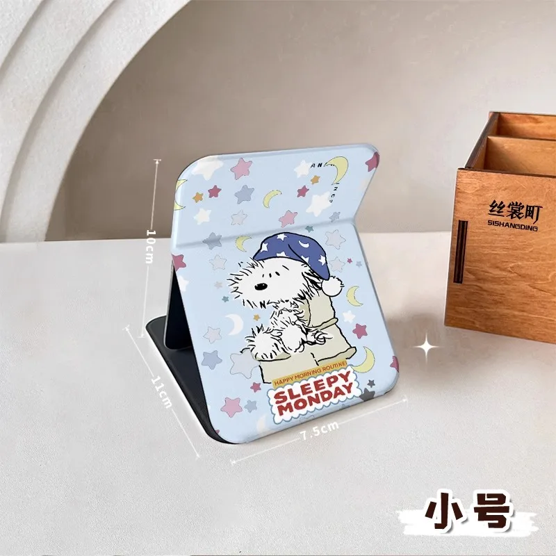 الكرتون سنوبي للطي مرآة لوضع مساحيق التجميل باب المنزل مكتب مزدوج الوجه متابعة الدائمة HD سطح المكتب سطح المكتب مرآة الفتيات هدية بالجملة