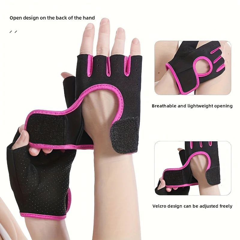 

Breathable Half Finger Sports Gloves for Men & Women, Non-slip Shock-absorbing Palm Protection, Sturdy Fitness & Cycling Gloves, Flexible Comfortable Hand Guards, Ideal for Gym Training, Riding and various outdoor sports use