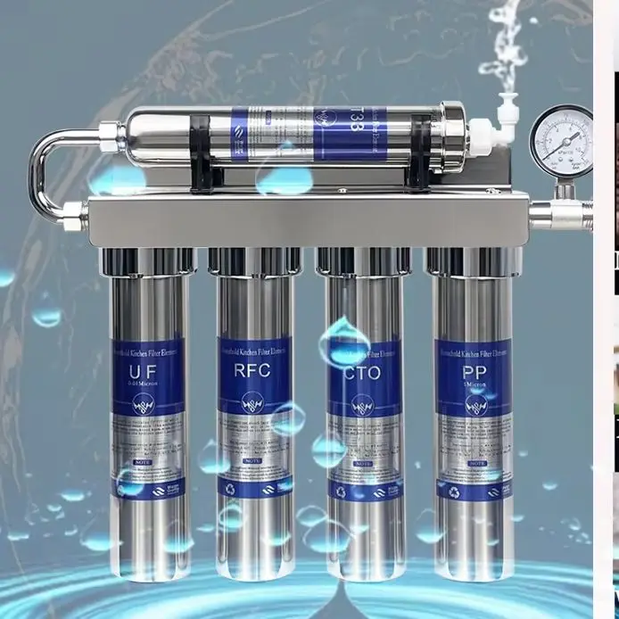 

5-ступенчатый ручной фильтр для воды с активированным углем и ультрафильтрацией 10 нм для очистки питьевой воды в быту, на кухне и на природе
