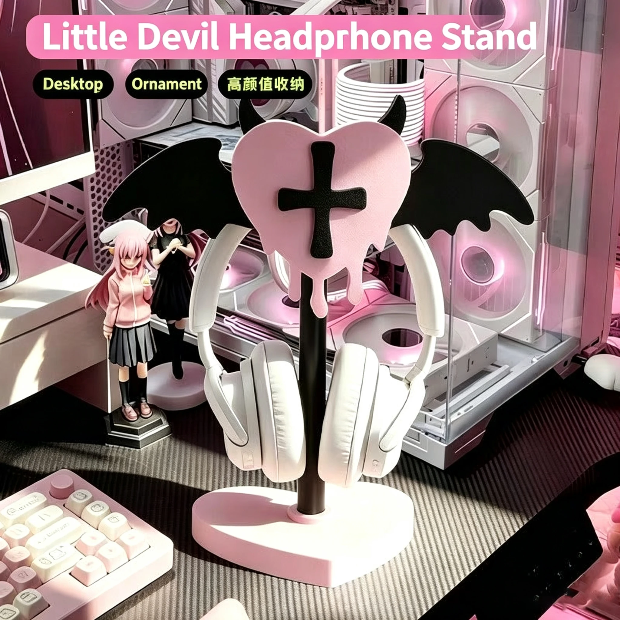 귀여운 작은 악마 모양의 헤드폰 거치대, 실용적인 게이 - Headphone Stand Desk 리뷰 및 가격