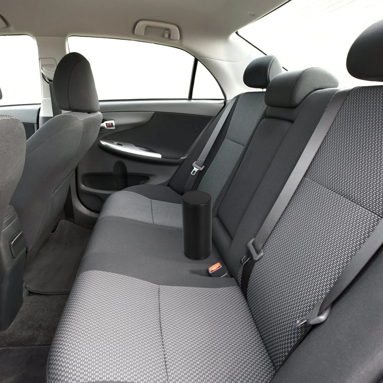 

Black Car Trash Can Press Type Multifunctional Vehicle Waste Basket Tissue Holder for Car Door Center Console Backseat Desk