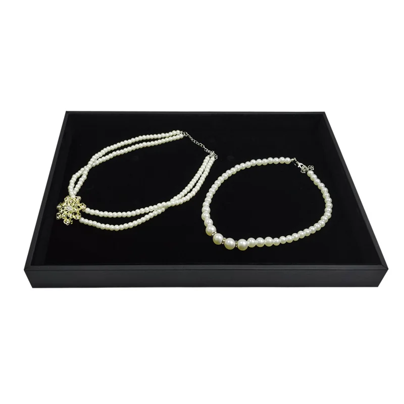 Black Empty Tray 35*24Cm Necklace Rings Display Organizer Brooch Cufflinks Hairpin Storage Case Jewelry Collection Trays