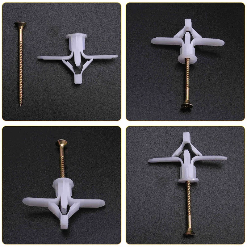 Aeronave Tipo Tubo de Expansão, Placa De Gesso, Parede Oco Plug, Borboleta Em Forma, Prego M8x38mm, 100Pcs