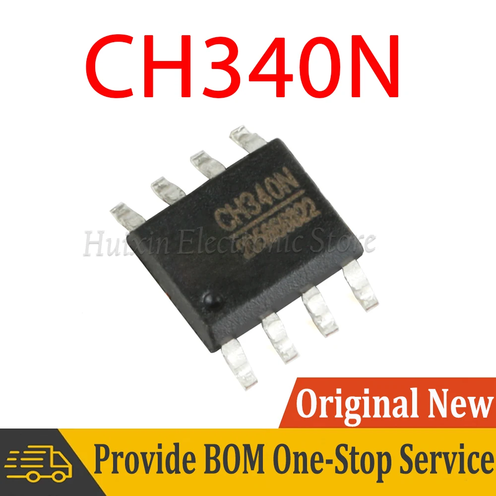 

2pcs CH340N CH340 SOP-8 SOP8 USB to Serial Port Chip Built-in Crystal Oscillator SMD New and Original IC Chipset