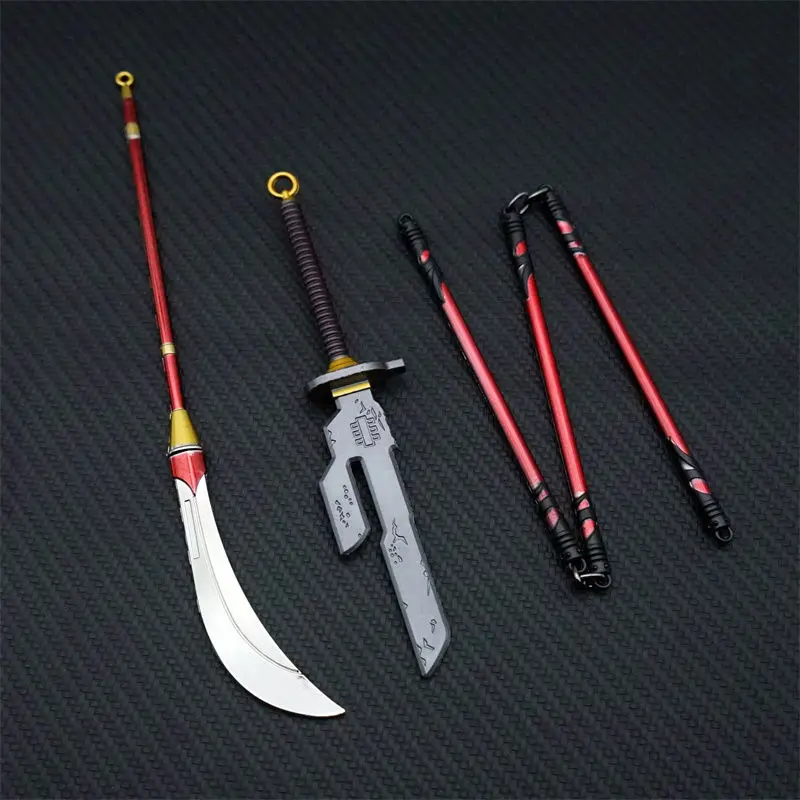 

A Set Jujutsu Kaisen Weapon Cos Prop Cursed Tools Ryomen Sukuna Anime Metal Sword Model Ornament Crafts Gifts Toys Boys