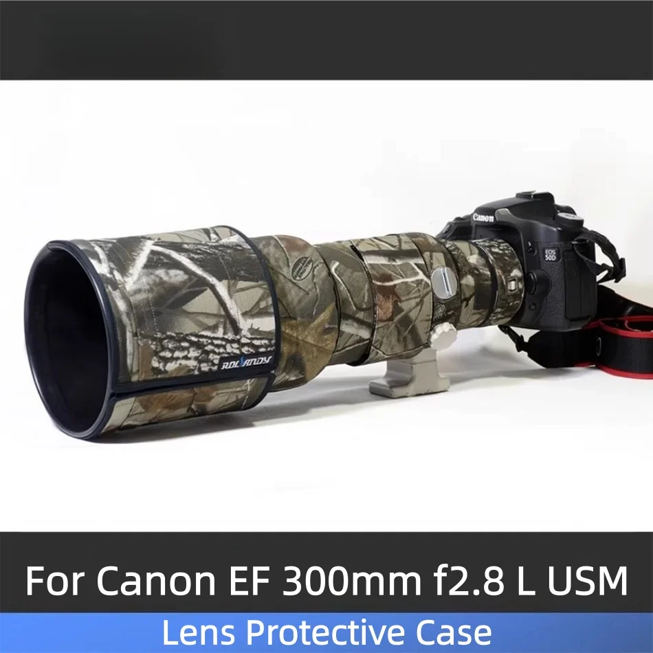 copriobiettivo-rolanpro-per-canon-ef-300mm-f-28-l-usm-in-nylon-mimetico-protezione-antipioggia-custodia-per-obiettivo