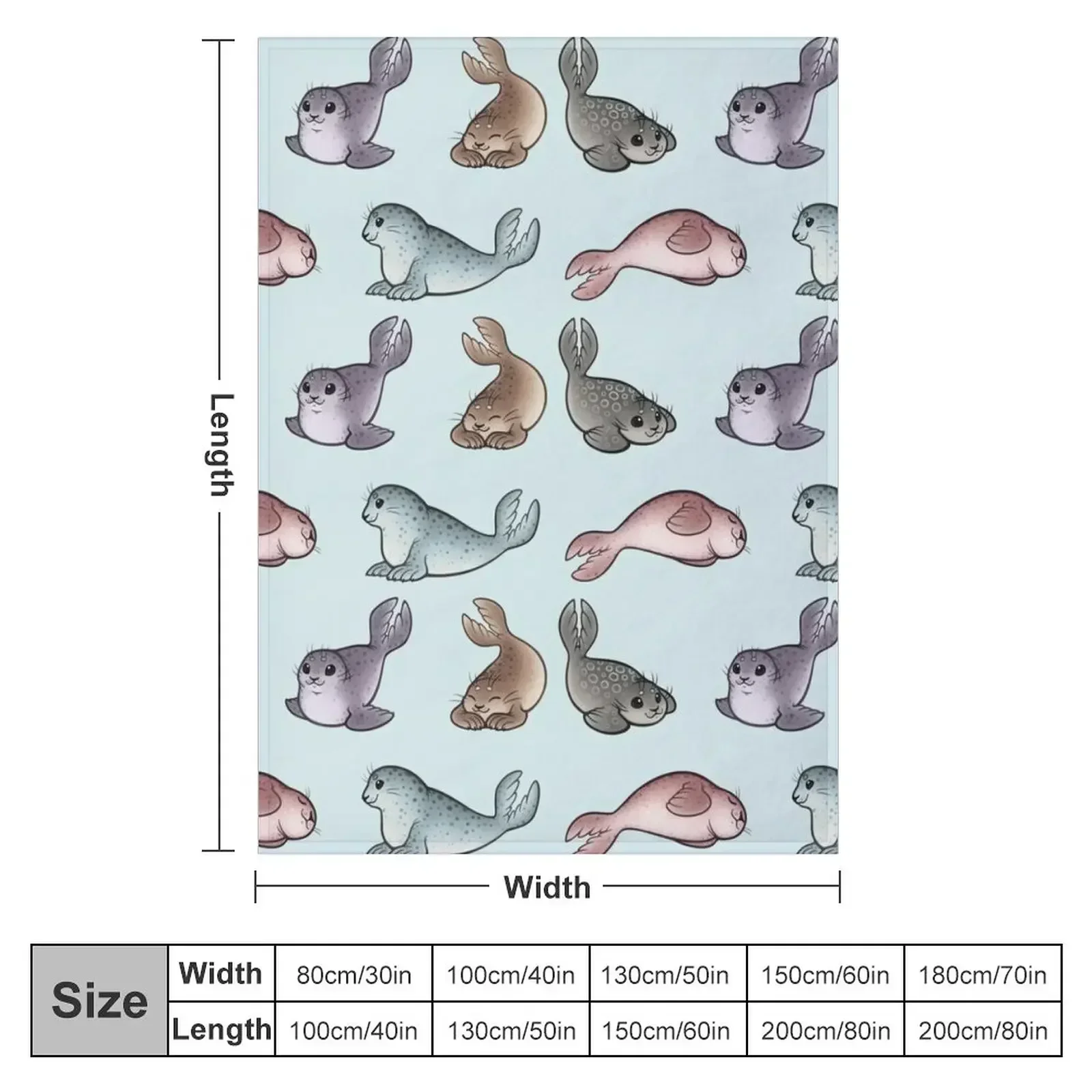 Little Seals Throw Blanket Summer Loose Luxury Thicken Weighted Furrys Blankets For Bed Blankets
