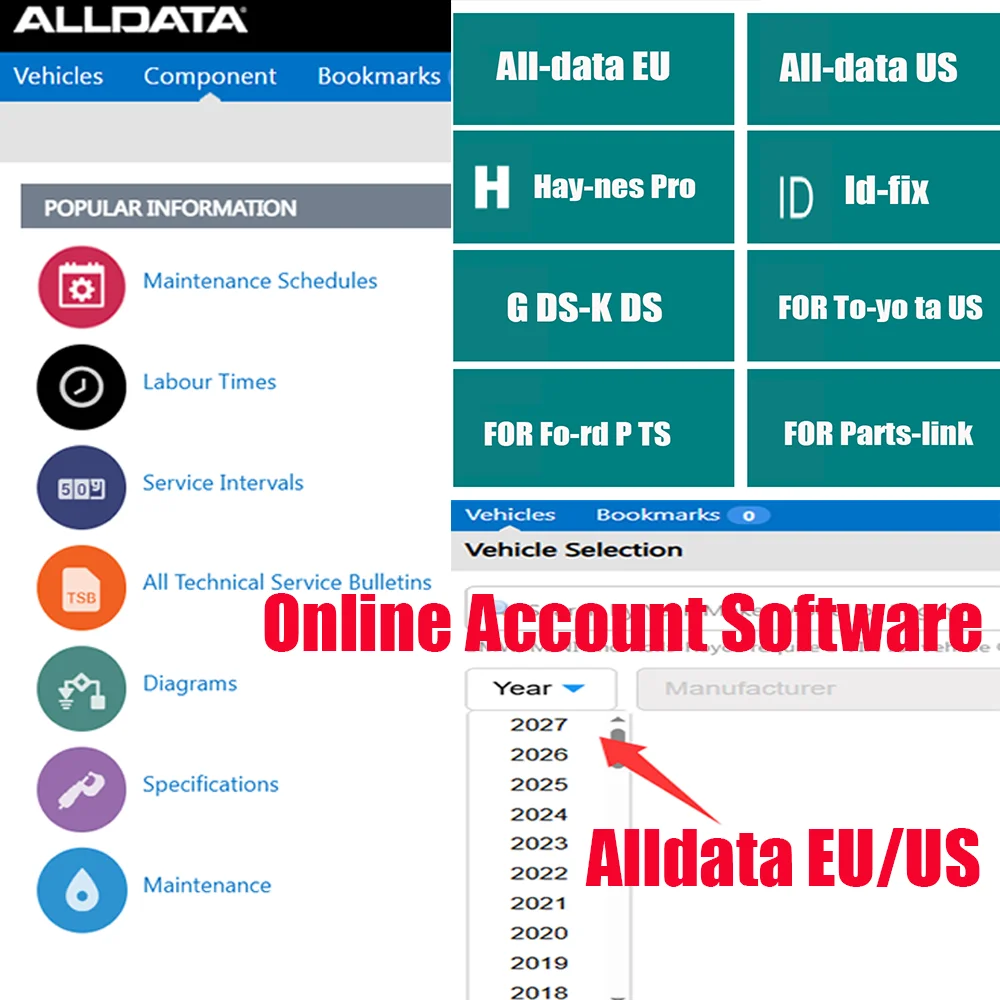 

Новейшая онлайн-версия программного обеспечения Alldata Car Data 2026: полная версия для ремонта автомобилей, схемы проводки, поддержка входа с мобильных устройств/ПК