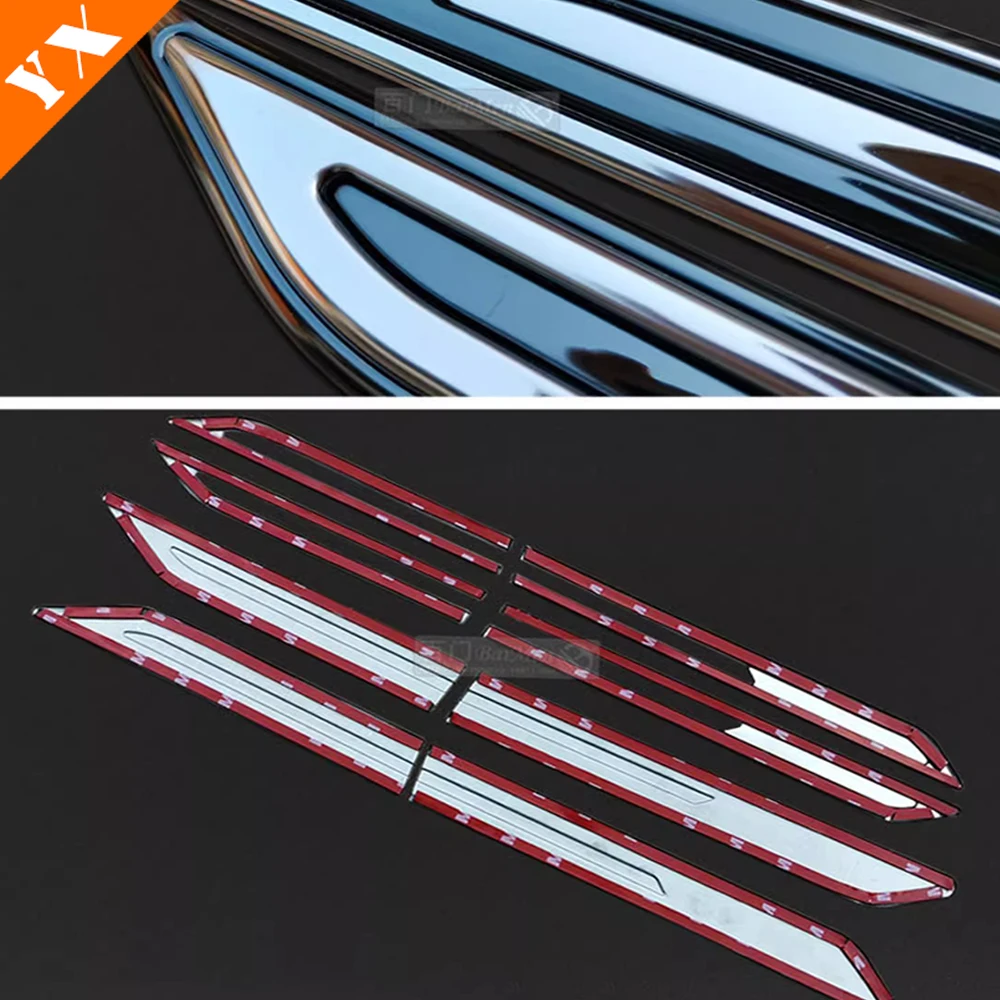 For BYD Destroyer 05 Accessories 2022-2024 Stainless Leaf Plate Car Fender Cover Car Windshield Spoiler Trim Exterior Moulding
